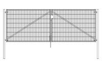 Ворота Light NoLock 3D 1,53х4,0 GrandLine ГрандЛа (RAL 6005)