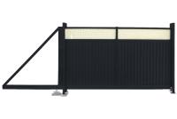 Ворота отк. Estet Plus 2,4х3,5 GrandLine ГрандЛайн (RAL 7024/1014)